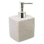 Sand Color Square Resin Soap Dispenser Bottle