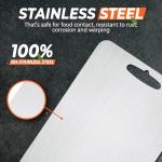 ZAASKO Medium Stainless Steel Cutting Board 14” x 10”