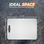 ZAASKO Medium Stainless Steel Cutting Board 14” x 10”