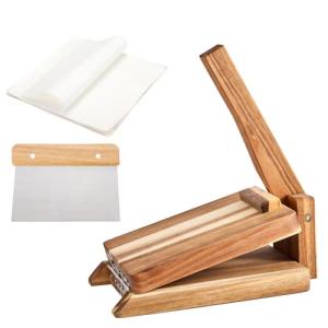 WGLILO 8-Inch Wood Tortilla Press with Accessories