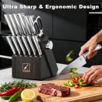 Japanese Stainless Steel 14-Piece Knife Set