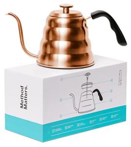 Barista Warrior Copper Gooseneck Kettle with Thermometer
