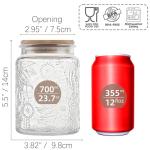 Airtight Glass Storage Jar with Bamboo Lid