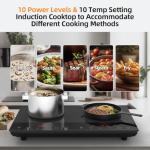 Nuopuplai Double Induction Cooktop with Dual Burners