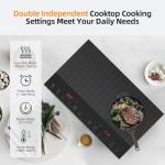 Nuopuplai Double Induction Cooktop with Dual Burners