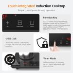 Nuopuplai Double Induction Cooktop with Dual Burners