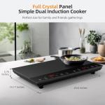 Nuopuplai Double Induction Cooktop with Dual Burners