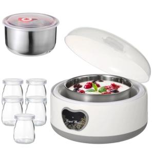 Stainless Steel Automatic Yogurt Maker with 5 Jars