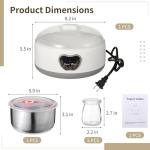 Stainless Steel Automatic Yogurt Maker with 5 Jars