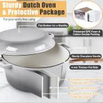 P&P CHEF 5Qt Gray Cast Iron Dutch Oven Set
