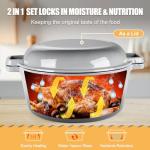 P&P CHEF 5Qt Gray Cast Iron Dutch Oven Set