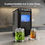 Kismile Portable Ice Maker with Self-Cleaning Feature