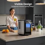 Kismile Portable Ice Maker with Self-Cleaning Feature