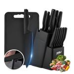 15-Piece Stainless Steel Knife Set with Sharpener