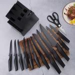 15-Piece Stainless Steel Knife Set with Sharpener