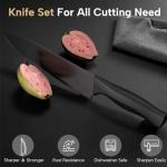 15-Piece Stainless Steel Knife Set with Sharpener