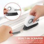 2-Pack 2-in-1 Groove Cleaning Brushes with Scraper