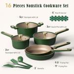 CAROTE 16-Piece Nonstick Cookware Set – Green