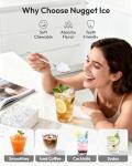 EUHOMY Portable Nugget Ice Maker for Home or RV