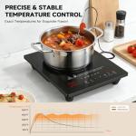 AMZCHEF Portable Induction Cooktop with Digital Probe