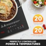AMZCHEF Portable Induction Cooktop with Digital Probe