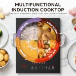 AMZCHEF Portable Induction Cooktop with Digital Probe