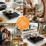 AMZCHEF Portable Induction Cooktop with Digital Probe