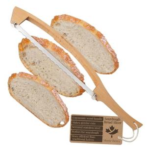 MonteHerra 17-Inch Wooden Bread Knife with Serrated Blade