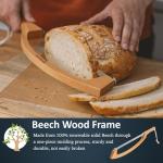 MonteHerra 17-Inch Wooden Bread Knife with Serrated Blade