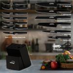 15-Piece Kitchen Knife Set with Built-in Sharpener