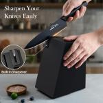 15-Piece Kitchen Knife Set with Built-in Sharpener