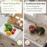 Super Absorbent Diatomaceous Stone Dish Drying Mat