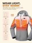 ORORO Women's Heated Jacket with 5 Heat Zones