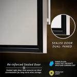 Nutrichef 34-Bottle Wine Fridge with Adjustable Temp