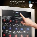 Nutrichef 34-Bottle Wine Fridge with Adjustable Temp