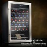 Nutrichef 34-Bottle Wine Fridge with Adjustable Temp