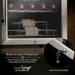 Nutrichef 34-Bottle Wine Fridge with Adjustable Temp