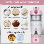 Electric Protein Shaker Bottle, USB Rechargeable, 22oz