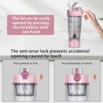 Electric Protein Shaker Bottle, USB Rechargeable, 22oz