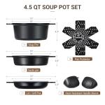 Ammeloo 8-Piece Nonstick Ceramic Cooking Pot Set