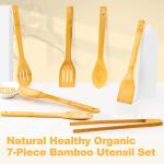 Eisinly 7-Piece Bamboo Cooking Utensils Set