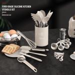 Silicone Kitchen Utensils Set - Heat Resistant Tools