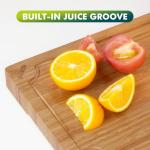 3-Piece Bamboo Cutting Board Set with Juice Grooves