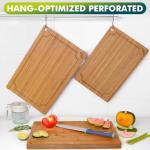 3-Piece Bamboo Cutting Board Set with Juice Grooves