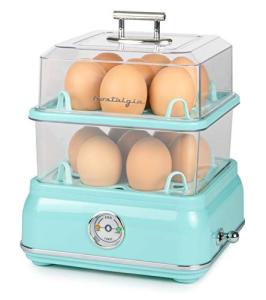 Nostalgia 14-Capacity Retro Egg Cooker - Aqua