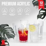 Red Co. 12-Piece Acrylic Outdoor Drinkware Set