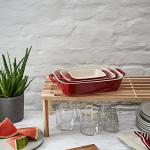 STAUB Cherry Ceramic 3-Piece Baking Dish Set