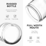 Glass Jars with Wooden Lids for Travel 3-Pack