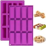 Palksky 2-Pack Medium Silicone Rectangle Molds
