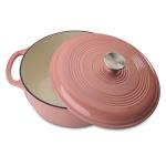 Pink 6-qt Enameled Cast Iron Dutch Oven